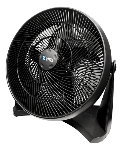 Ventilador de piso Vitta V-516 turbo negro con 5 palas de  plástico, 16" de diámetro 50 Hz 220 V