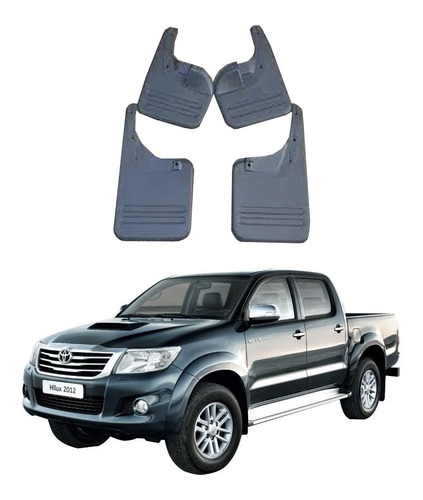 Guarda Fangos Toyota Hilux 2006-2015 6piezas Plasticas