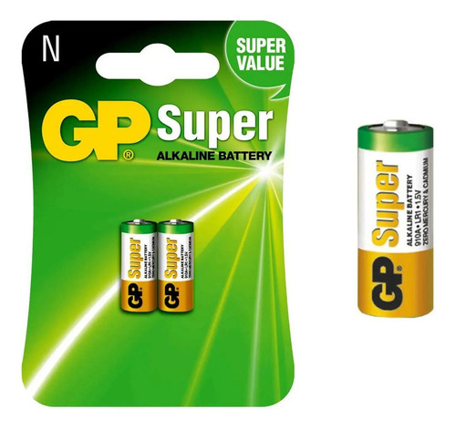 Bateria Gp Super Lr1 Tipo N 1,5v Cartela C/2 Pilhas