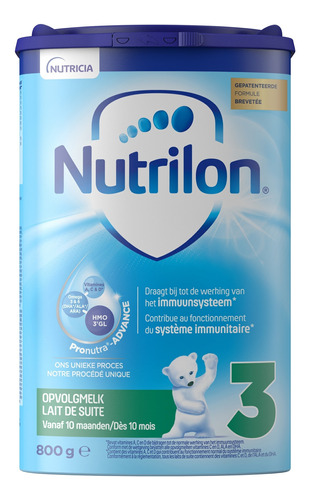 Leche de fórmula en polvo Nutricia Nutrilon 3 en lata de 1 de 800g - 10  a 12 meses