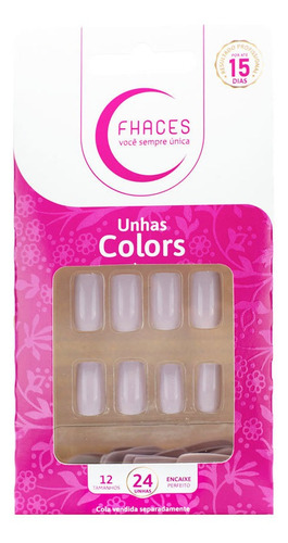 Fhaces Unhas Colors Marshmallow 24 Unidades