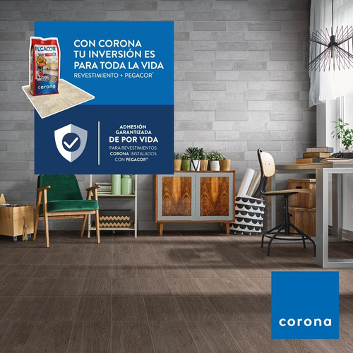 Imagen 4 de 5 de Porcelanato Corona Hatteras Gris Mt 56.6x56.6