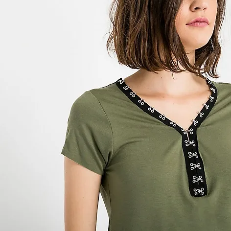 Remera Elastizada Frunce Cordón Acortar ALG Lycra Importada