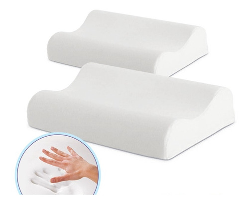 Almohada X 2 Inteligente Viscoelastica Cervical C/funda