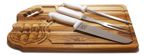 Kit Churrasco Ponte Preta (tábua De Carne + Kit Utensílios) Cor Marrom