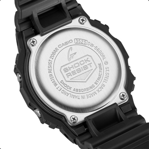 Reloj Casio G-Shock DW-5600RL-1D correa negra, bisel negro