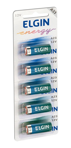 Imagem 1 de 5 de 5 Pilhas 23a 12v A23 Mini Elgin Controle Portão Ppa Peccinin