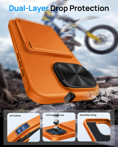 Funda Tipo Cartera Para Iphone 16 Pro Marca No Especificada Naranja Nombre Del Diseño