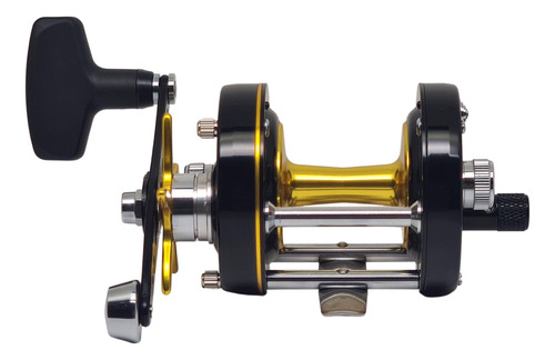 Reel Rotativo Caster Takumi 505 Casting 5 Rulemanes Monomag Color Negro - Manija Derecha