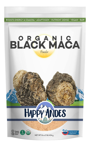 Happy Andes Polvo De Raz De Maca Negro Orgnico Puro Y Crudo