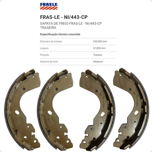 Lona Sapata Freio Traseira Ford Ranger 2020 2021 2022 2023