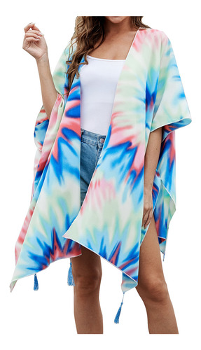 Traje De Baño De Playa Tipo Kimono V Para Mujer, Con Cobertu