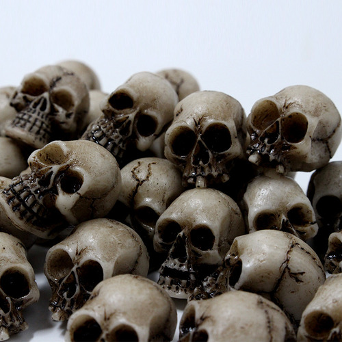 Maceta Pequeña Con Forma De Calavera De Resina, 20 Unidades,