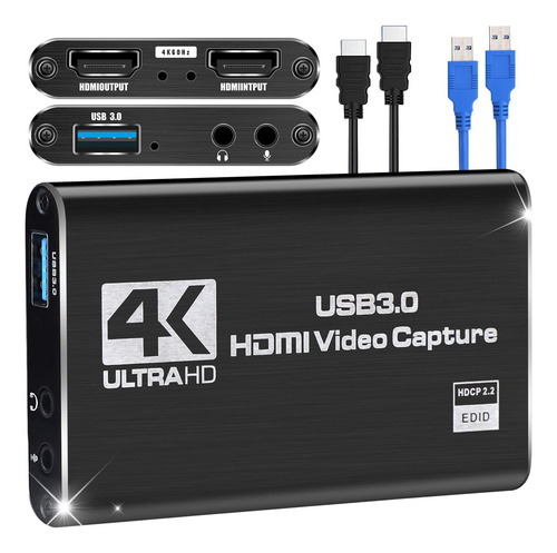 Tarjeta De Captura 4k Hdmi Usb 3.0 Para Nintendo Switch Ews