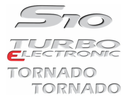 Jogo Emblema Adesivo Resinado S10 Tornado Kitr33