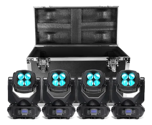 comprar Kit 4 Moving Head Rgbw Beam Led 100w Caleidoscópio No Case 