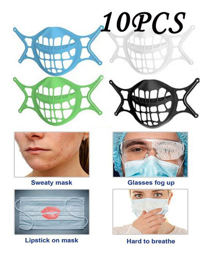 10 Piezas Cómodo Para Cubrir La Cara Máscara Estante