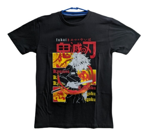 Remera Rengoku Modelo 2 - Kimetsu - Demon Slayer