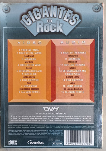 Dvh Dvd Gigantes Do Rock Lacrado Raro Video E Audio Edição Limitada