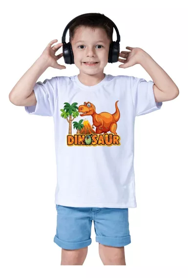 Camiseta Camisa Blusa Infantil Dinossauro Dino Safari Rex