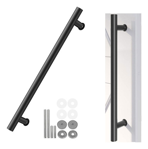 Manillon 120cm Acero Inoxidable Negro Para Toda Clase Puerta