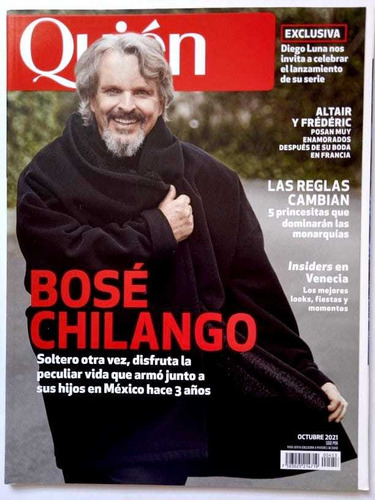 Revista Quien Miguel Bosé Diego Altair Checo Pérez Ofelia M