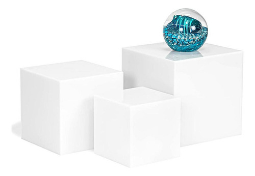 3pcs Cubos De Acrílico Para Exibição De Alimentos Risers