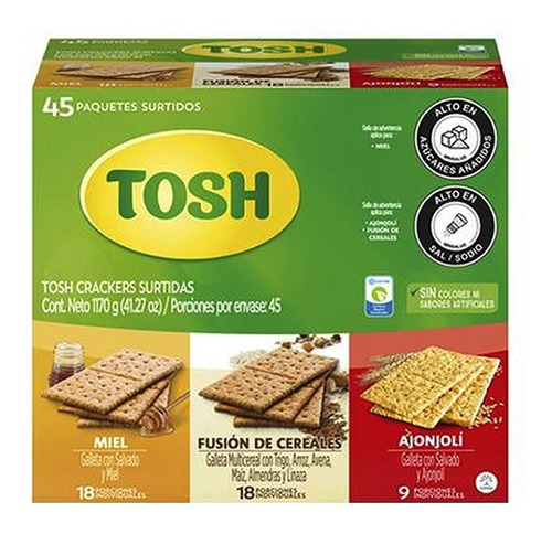 Tosh Galletas Crackers Surtidas 26g X45 Und