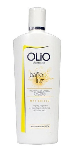 Shampoo Olio Baño De Luz Brillo Profesional Pelo X 420ml 