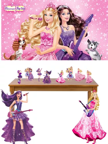 Kit Display Fotogr.: Barbie e a Pop Star, Ateliê Gotinha de Limão, Elo7