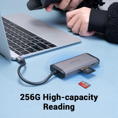 Hub Adaptador 6 En 1 Usb-c Usb Tf Sd Para Macbook Pc