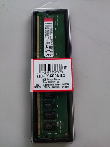 Memoria Para Server Dell Ddr4 3200aa Ecc Reg Ktd-pe432d8/16g