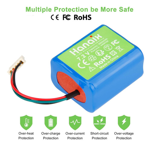 Hanaix 3500mah 72v Batería De Reemplazo Nimh Para Irobot T