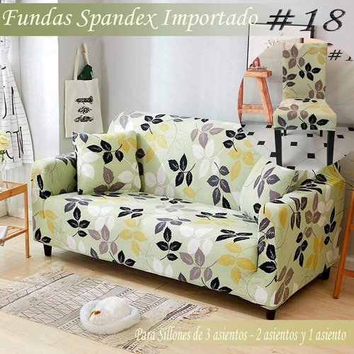 Imagen 1 de 1 de Forro Protector Para Mueble Spandex 3/2/1 + 6 Para Cojines