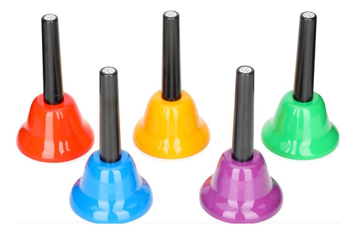 Handbells Set Cromático Campanas 5 Pzs Notes Chroma Cnhb-c