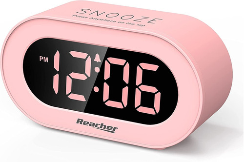 Reacher Pink Girls Reloj Despertador Para Decoración D...