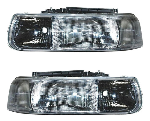 Set 2 Faros Chevrolet Silverado 99_02 Generica