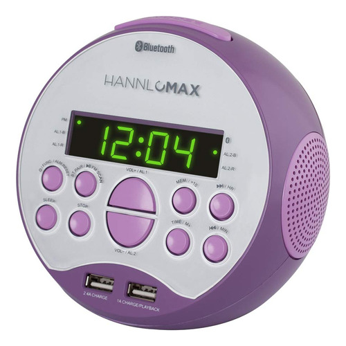 Hannlomax Hx-129cr Radio Despertador Pll Fm Pantalla Led Usb