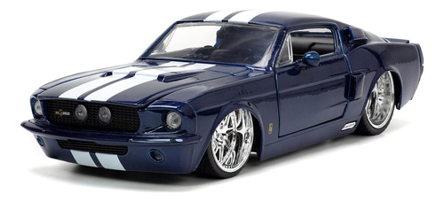 1967 Shelby Gt500 Dark Blue Metallic With White Stripes B...
