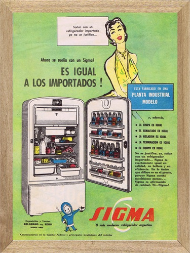 Heladera Sigma , Cuadro, Poster, Publicidad      M679