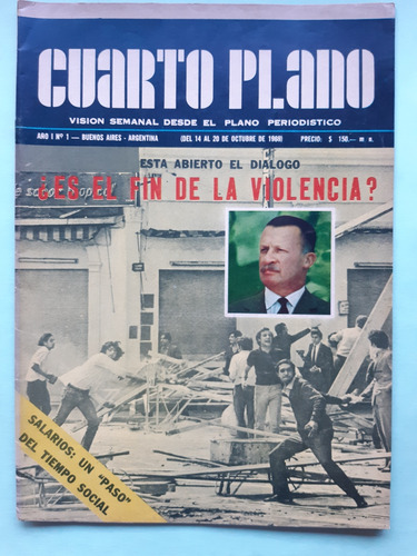 Revista Cuarto Plano N° 1 / 1969 / Mar Del Plata De Vicenzo