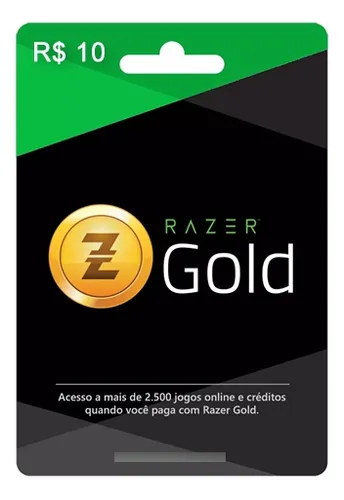 Cartão Presente Pré-pago Razer Gold R$10 Digital Brasil