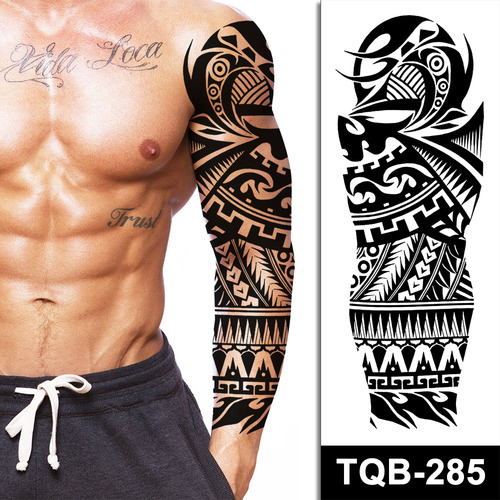 Tatuagem Temporária Tattoo Fake A Prova D'água Unisex Realistas 3d Braço Completo Tribal 2