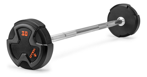 Barra Reta De Peso Montada Vollo 30kg Academia Musculação Cor Preto