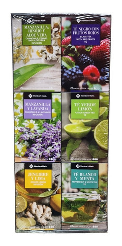 Té Infusión Member's Mark Diferentes Sabores 120 Piezas