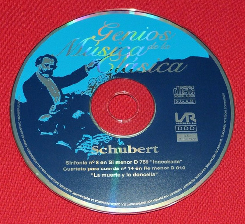 Genios De La Música Clásica Schubert Sinfonía Inacabada Cd