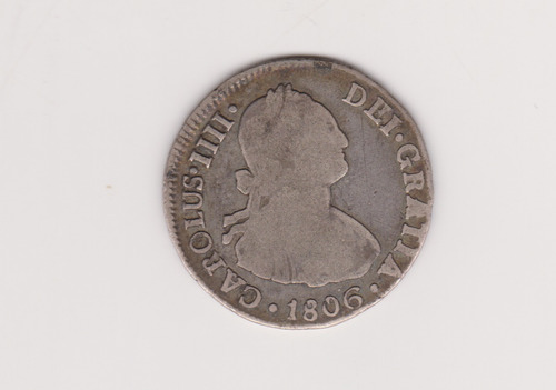 Moneda Chile 2 Reales Año 1806 Fj Plata Bueno +