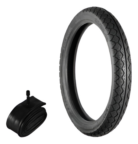 Kit Pneu Biz 100/125 80/100-14 Tiger Technic + Câmara