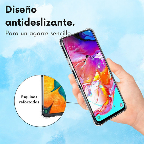 Funda Para Galaxy A50 Con Mica Varios Modelos Antigolpes Transparente Acrygel Con Mica