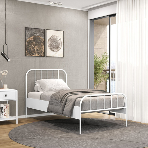 Cama Solteiro 88cm Tubular Julia Yescasa